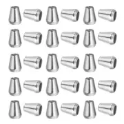 Metal Bell Stopper, 30 Pack Conical Cord Ends Lock Fastener, Silver
