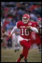 Quarterback Richie Donati Fresno State Bulldogs moves the ball the- Old Photo