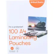 Brilliant Basics A4 Laminating Pouches - Clear