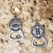 Harpoon Brewery IPA Keychain Pewter Bottle Opener - Love Beer Love Life - MA VT