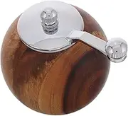 TOYANDONA Mini Wooden Pepper Grinder Portable Manual Mill with Crank Handle for Outdoor Camping Use Compact Durable Design for Efficient Grinding of Spices