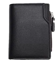 [Generic] Money Clip Zipper Wallet - Vertical Credit Card Holder Small Wallet | Slim Wallet for Men Card Slots | Multi Card Zip Coin Pocket Cases | Snap Button for Fathers Day | Small Wallet Coin Holder