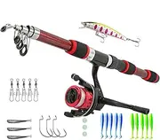 kids fishing pole, fishing kit for kids, horse mouth 1.8m telescope fishing rod, youth fish set, beginner fish kit, small dock gear kit, kids fish equipment for youth, beginner