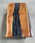 Black Epoxy Table- Resin Table Tops- Wood Table- Home & Garden - Tables Décor
