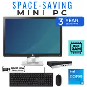 HP EliteDesk 800 G5 Mini Desktop Bundle i5-9500T 256GB 16GB RAM + 24" Display - 3 year Warranty - Refurbished