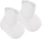 [Cubble] Bamboo Baby Mittens/Bamboo Booties (0-3M) (Bamboo Booties, White), White, One Size