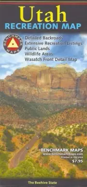 Utah Recreation Map, by Benchmark Map (folded)