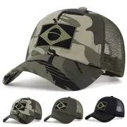 Embroidered Brazilian Flag Baseball Cap Adjustable Sun Hat