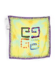Logo Print Silk Square Scarf