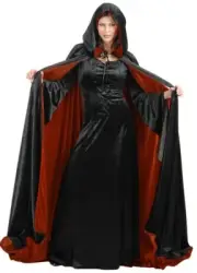 1 PC Reversible Black & Brown Free Size halloween/Vampire/Witch Cape/Costume