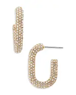 Baublebar Sybil Pave Oval Hoop Earrings in Gold Tone
