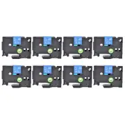 8PK For Brother P-Touch Label Maker TZ-535 TZe535 White On Blue 12mm Label Tape