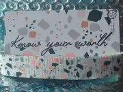 ZOX "Know your worth" Single Strap with Card. (SZ MEDIUM) *SCRT STASH*