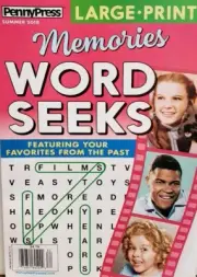 Penny Press Large Print Memories Word Seeks Summer 2018 FREE SHIPPING CB