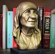 MOTHER TERESA CALCUTTA Golden BUST 8" SCULPTURE MADRE SAINT Statue RELIGION POPE