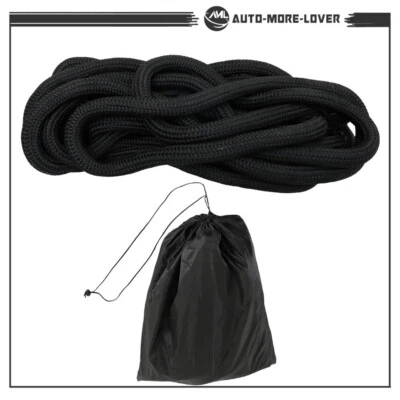 33500 LBS Black 1" x 31.5' Kinetic Energy Truck Tow Recovery Rope Snatch Strap