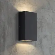 Rold Kubi LED Outdoor Up/Down Wall Light in Black