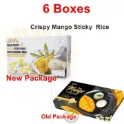 6x Thai Crispy Mango with Sticky Rice Freeze Dried Yummy Sweet Healthy Snack