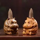 Cartoon Hippo Backflow Incense Holder Green Sandalwood Incense Holder Interior