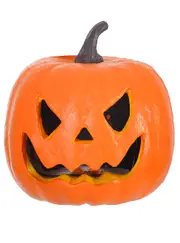 Flashing Light Up Evil Pumpkin Halloween Decoration