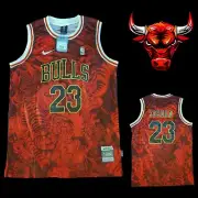 CHICAGO BULLS NBA DRAGON/TIGER RED MICHAEL JORDAN 23 JERSEY SIZE XL