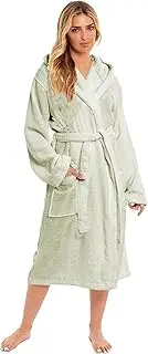 Daisy Dreamer Womens Robe Luxury Terry Towelling 100% Cotton Dressing Gown Bathrobe Highly Absorbent Ladies Hooded Bath Wrap