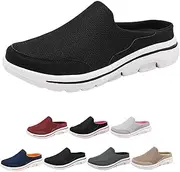 [ICJSIRWI] Unisex Sandal Backless Walking Sneakers,Men's Comfortable Breathable Supportive Sports Sandals,Open Back Tennis Shoes for Casual Workout Work Shoes Black