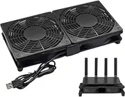 Router Cooling Fan - Silent Usb Cooling Fan, Ventilation Fan | Overheating Devices External Fan, Extend Device Lifespan TV Box Compact Cooling Fan Environmentally Friendly Pb For Setup