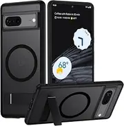 TIANNIUKE Magnetic Case for Google Pixel 7, Built-in Kickstand Compatible with MagSafe,Slim Fit Shockproof Protective Phone Case for Pixel 7 Case Black