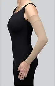 BSN Medical/Jobst 102220 Armsleeve with Silicone Band, 15-20 mmHg, Black, Regular, Size 10