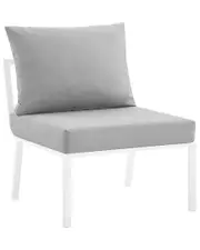 Modway Riverside Outdoor Patio Aluminum Armless Chair