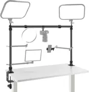 Overhead Camera Mount Rig with Dual Ballhead Super ClampPhone HolderC Clamp f