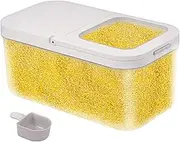 6L Rice Container, Large Capacity Cereal Containers, Good Sealing Flour Containers with Measuring Spoon, Pet Dog Cat Food Container Dispenser for Home