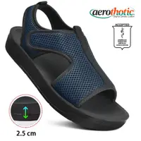 在飛比找PChome24h購物優惠-【Aerothotic 羅素】DARIN 工型平板涼鞋(藍)