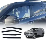 OAD4X4 Weathershields Compatible with Toyota Landcruiser 300 Series LC300 2021-Onwards, Injection Weather Shields Window Visors Wind Deflectors Sun Rain Guard 4PCS Set