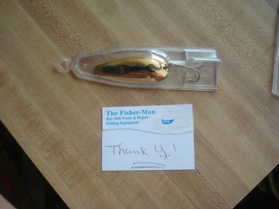 MERMAID SPOON BACKSIDE 1/2 0Z. FISHING LURE NEW GOLD FISHING MERMAID LURE