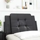 Stylish Black Faux Leather 90 cm Headboard Cushion for Comfort and Support