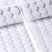 Self Adhesive Dots, 1000Pcs(500 Pair Sets) 0.59 Inch Diameter Strong Self Adhesive Dots for Classroom Nylon Sticky Back Coins Hook Loop Strips, Small Circle Dots Stickers Tapes, White