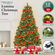 1.2m Christabelle Prelit Lumina Pine Christmas Tree With 150 Led Lights