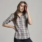 UNTUCKit Shirt Womens 2 Cozy Plaid Flannel Button Up Top Lightweight Feminine