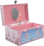KAILIKETIY Vintage Rotating Music Box with Spinning Ballerina Classic Ballet Jewelry Storage Case for Friendly Design Enchanting Melodies