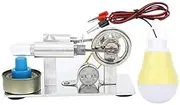 Atyhao Stirling Engine, Stirling Motor Kit Mini Stirling Engine Kit Steam Engine Model Bulb External Combustion Experiment Model Educational Physics Experiment Kit