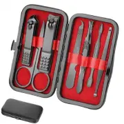 Manicure set Men Personal Care Tools Accessories Finger and Toe Black Red
