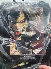 Attack On Titan Mikasa & Attack Titan Throw Blanket 46" x 60" SEALED