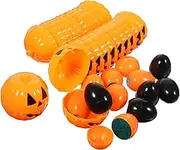 Garneck 1 Set Halloween Egg Shape Stamps Candy Holder Box Portable Container for Reusable and Practical for Storing Snacks Candies and Treasures for Halloween Parties and Celebrations
