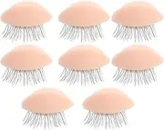 Healeved Eyelash Grafting Mold 4 Pairs Silicone Replacement for Lashes Practical Training Eye Mold for False Lashes