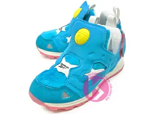 2017 限量發售 atmos x DORAEMON x PACKER SHOES x Reebok VERSA PUMP FURY DORAEMON INFANTS 小童鞋 幼童鞋 哆啦A夢 藍色絨毛 小叮噹 啾啾聲 INSTA (BS7842) !