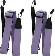 Vaguelly 2pcs Ukulele Strap No Drill, Clip On Adjustable Ukulele Shoulder Strap, Hawaiian Uke Neck Strap, Ukulele Belt with Double J Hooks, Ukulele Soft Strap for Kids Adults, Pink