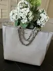 Michael Kors HARPER SPECCHIO Large East West Grey Leather Shoulder Tote/Handbag