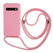 Soft TPU Silicone Back Cover for Samsung Galaxy S10 S9 S8 S10E Note 10 Plus Phone Case with Lanyard Necklace